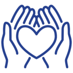 hands holding a heart icon